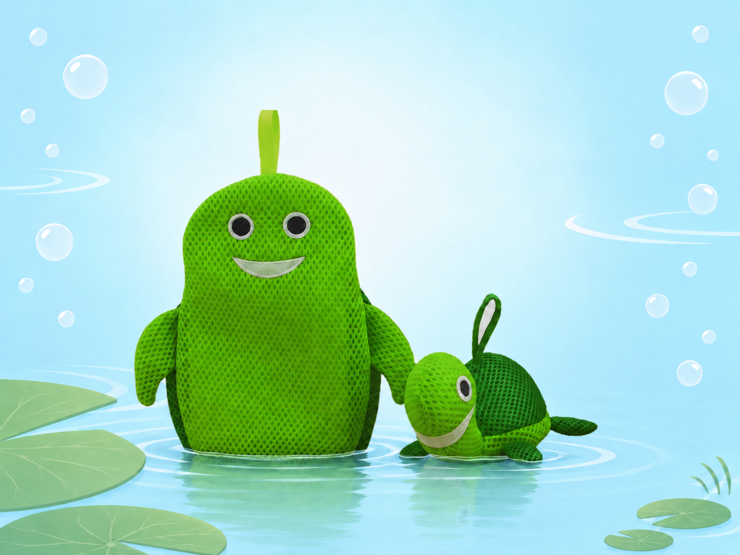 Turtle bath mitt and toy