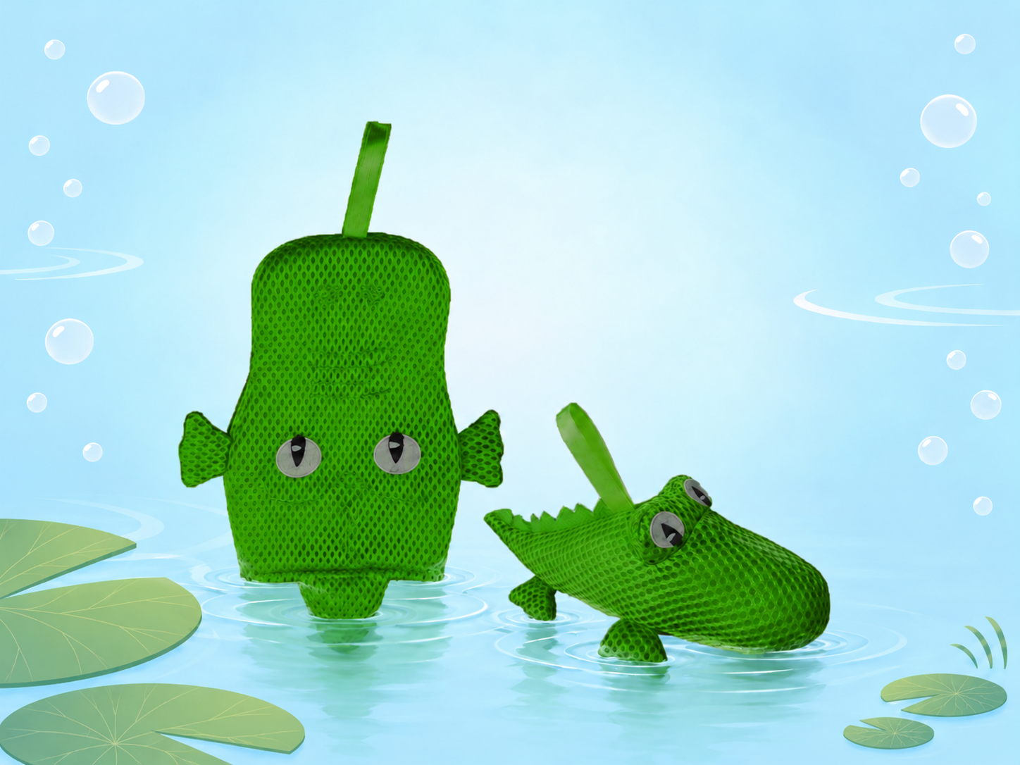 Crocodile bath mitt and toy