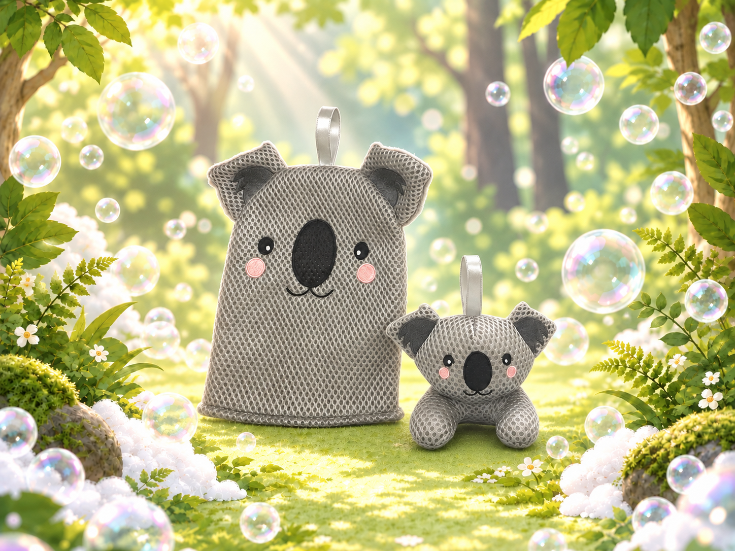 Koala bath mitt and toy