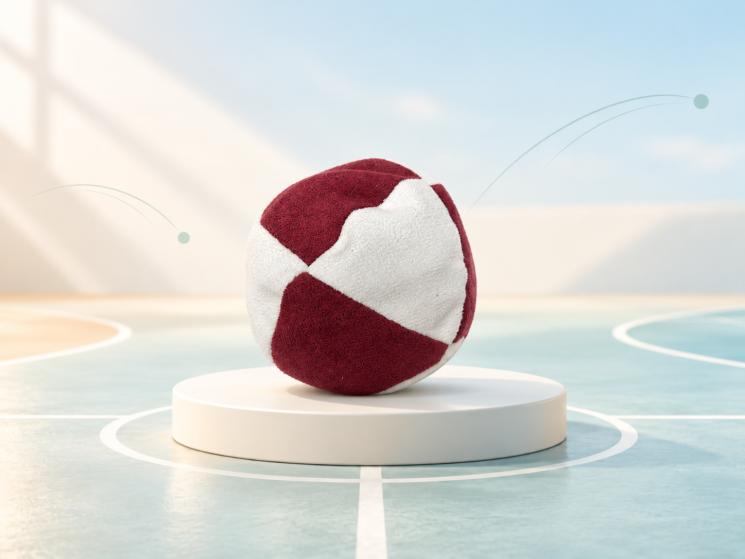 Red & White Panel Footbag product photo