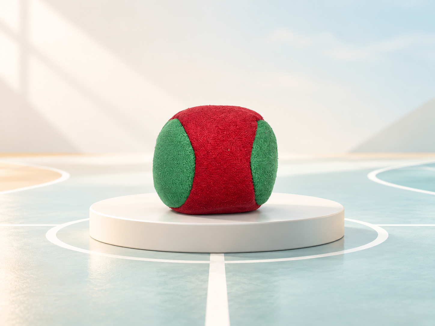 Red & Green Panel Footbag product photo