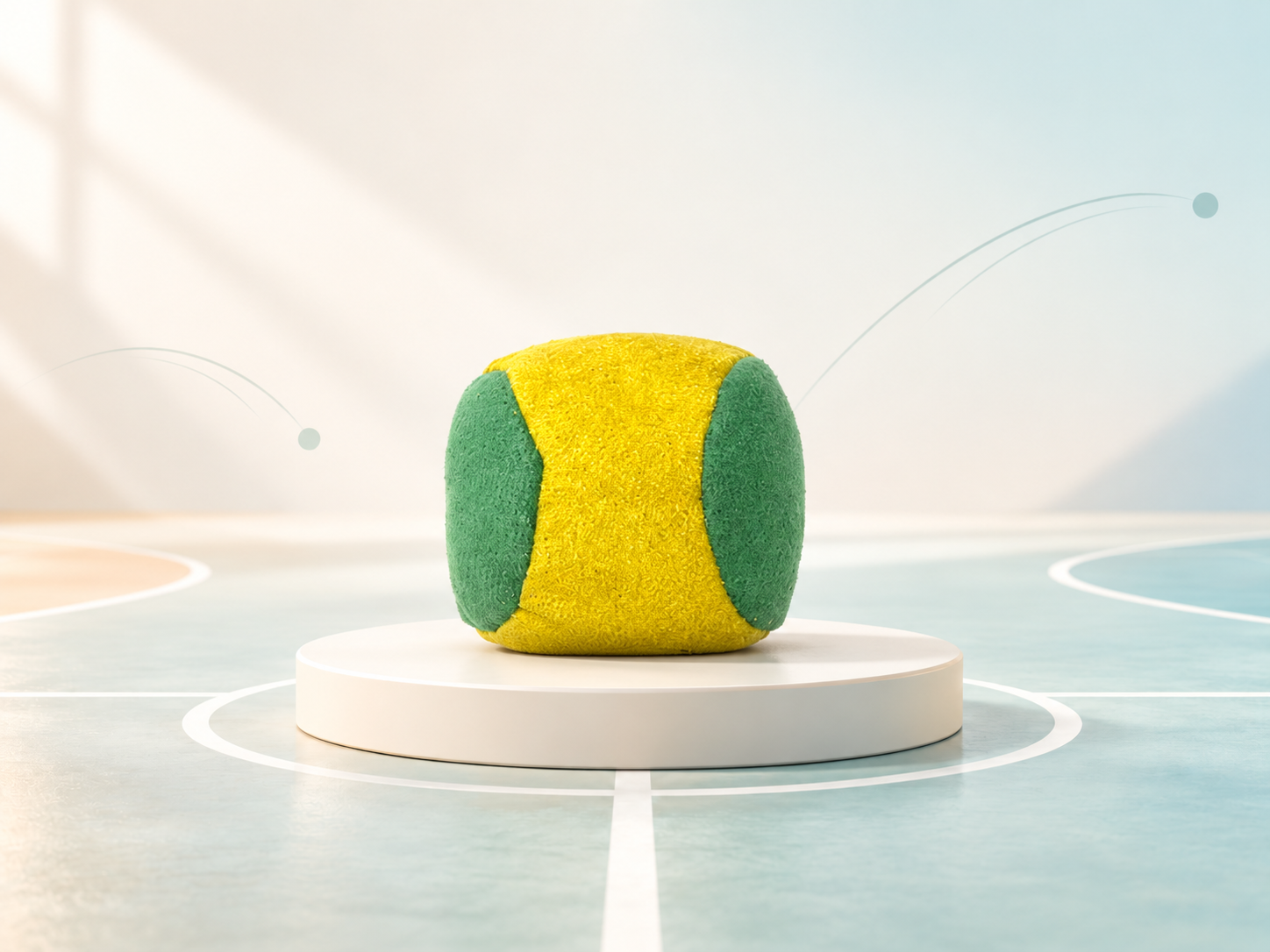 Yellow & Green Panel Footbag product photo